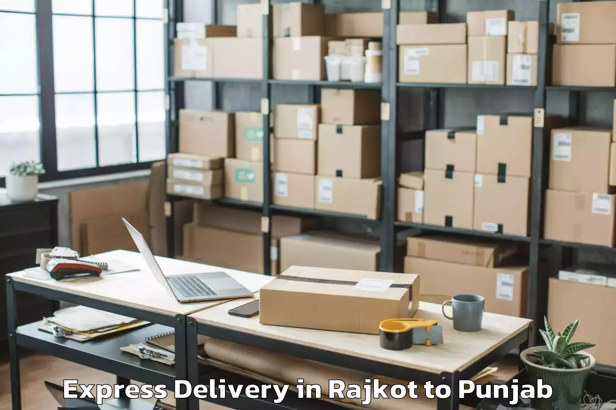 Book Rajkot to Ludhiana Airport Luh Express Delivery Online